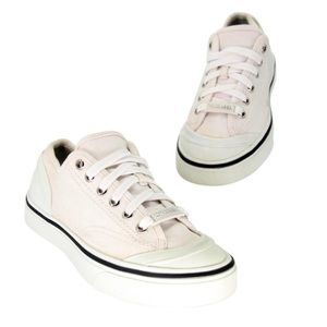 CHANEL Low-top CC Coated Canvas Tennis Sneaker